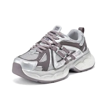 La Chapelle Cushioning, Slip Resistant, Lightweight Low Top Chunky Sneakers Women's Purple