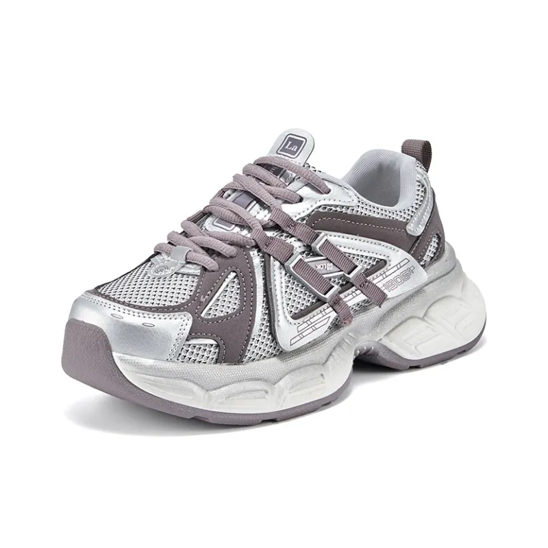La Chapelle Cushioning, Slip Resistant, Lightweight Low Top Chunky Sneakers Women's Purple-0