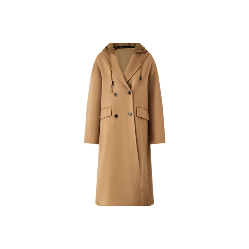 Katie Ermilio Coats Women's Camel-0