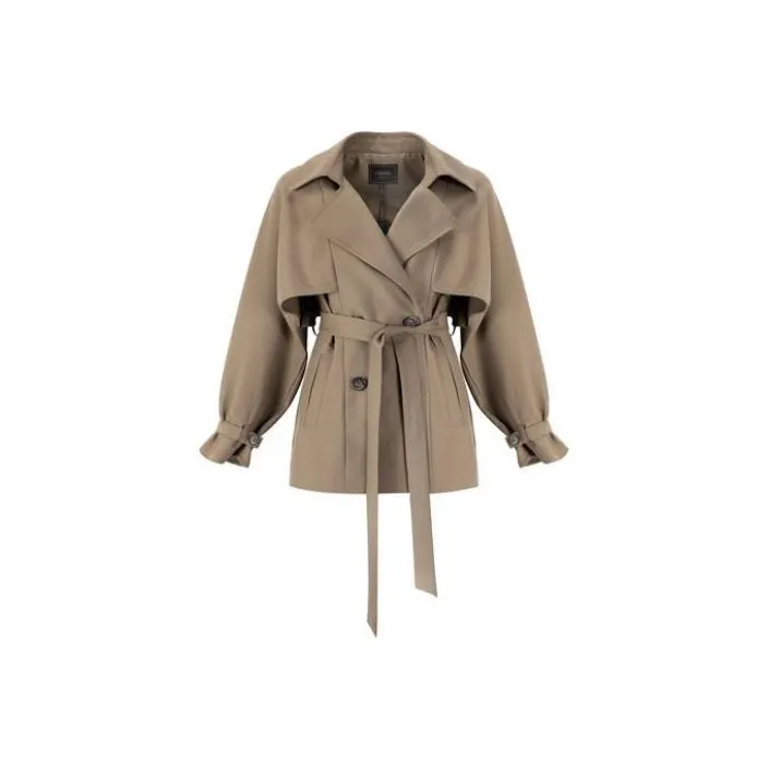 Lagogo Trench Coats Women's Coffee U1-0