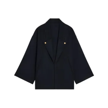 CELINE Button Detailed Open Front Coat