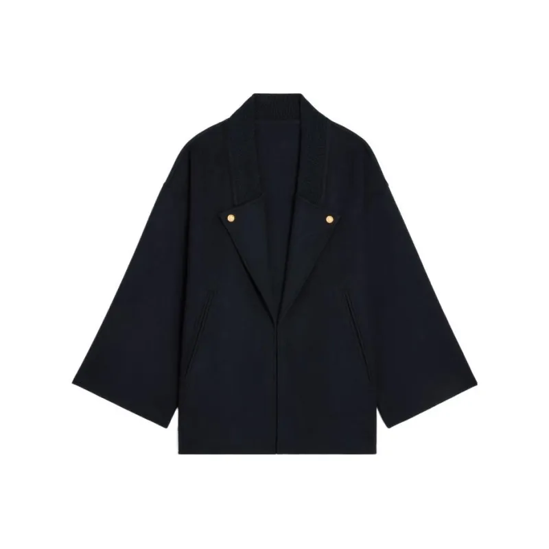 CELINE Button Detailed Open Front Coat-0