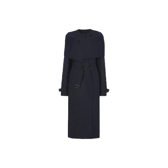 Burberry Trench Coats Women's Marine Blue-0