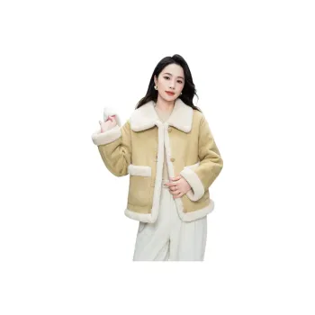 Shavani Cropped Coats Women's Yellow Green