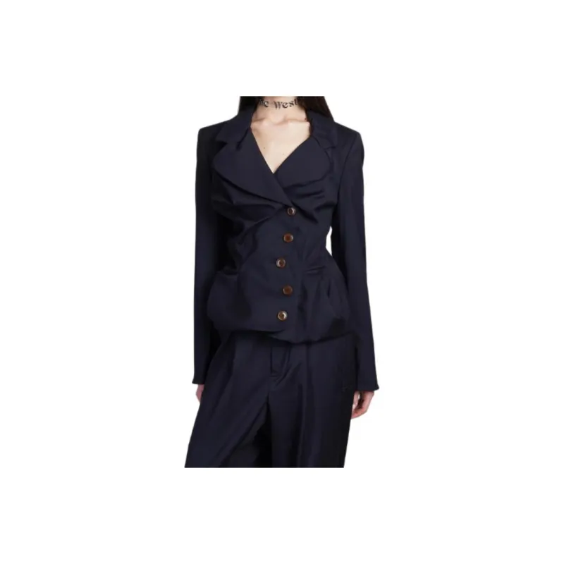 Vivienne Westwood Ruched Single Breasted Jacket-0