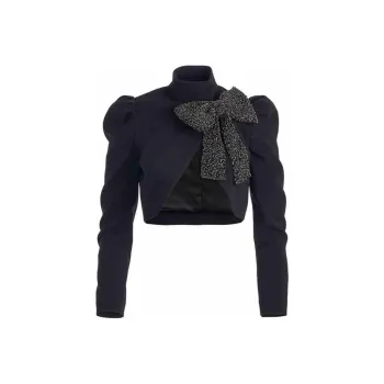 ALICE+OLIVIA FW24 ADDISON Cropped Coats Women's Black