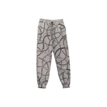 HERMES Knitted Sweatpants Women's Gray
