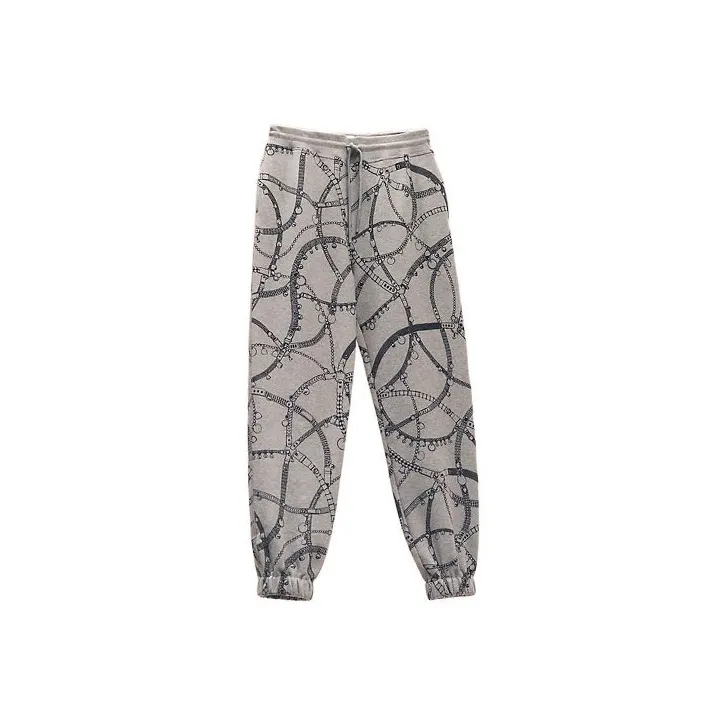 HERMES Knitted Sweatpants Women's Gray-0
