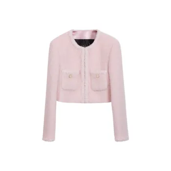 NancyCavally Cropped Coats Women's Pink