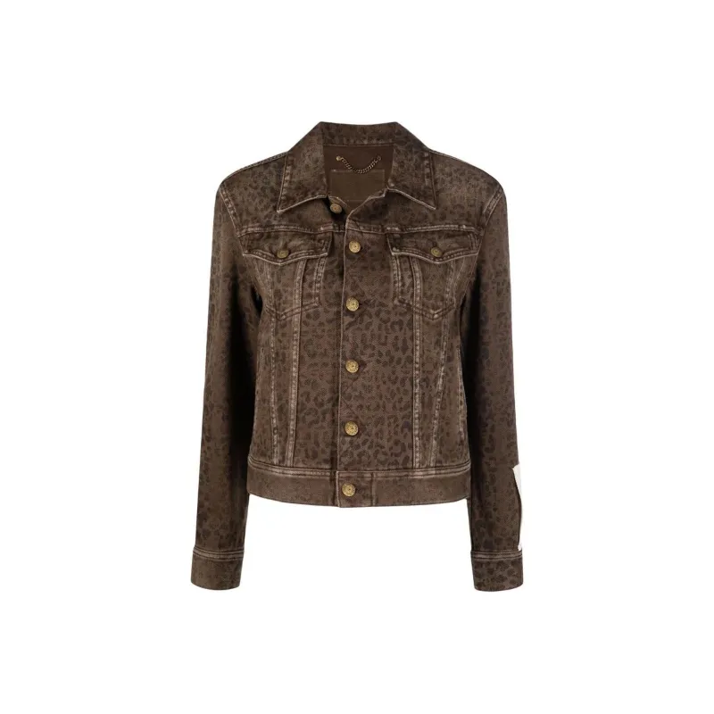 Golden Goose Leopard Pattern Denim Jacket-0