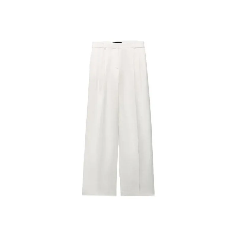 ZARA Casual Pants Women's White-0