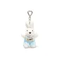White-Knitted Fabric Overalls Bunny