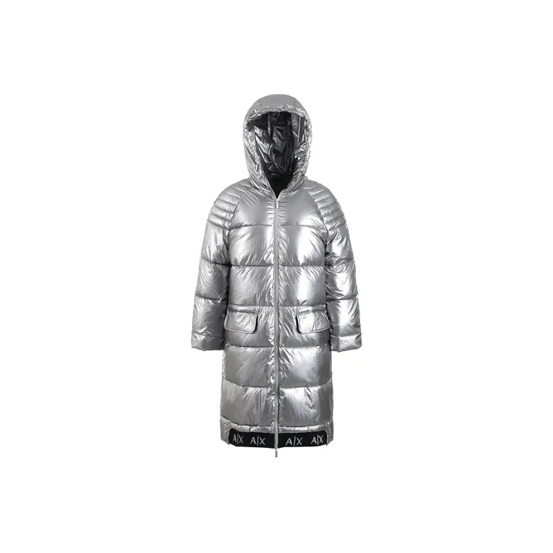 ARMANI EXCHANGEAE SS23 Puffer Jacket Women's Silver-0