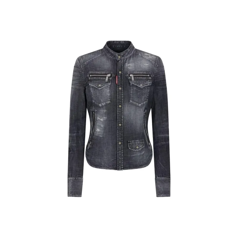 DSQUARED 2 Distressed effect Denim Shirt-0