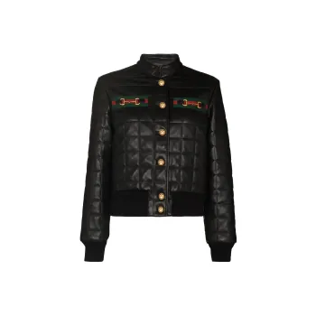 GUCCI Horsebit Quilted Leather Jacket