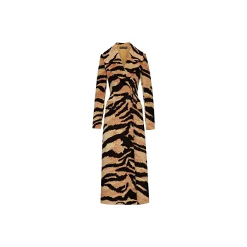 OSCAR DE LA RENTA Tiger-jacquard Chenille Coat