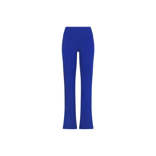 SKIMS COTTON JERSEY FOLDOVER PANT Casual Pants Women's COBALT/Cobalt Blue