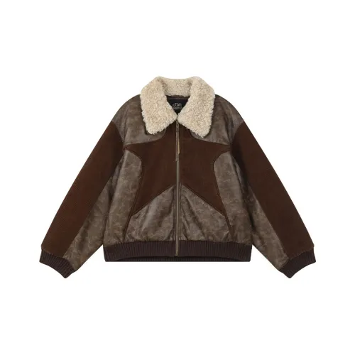 ELF SACK Cropped Coat Women's American Vintage Brown