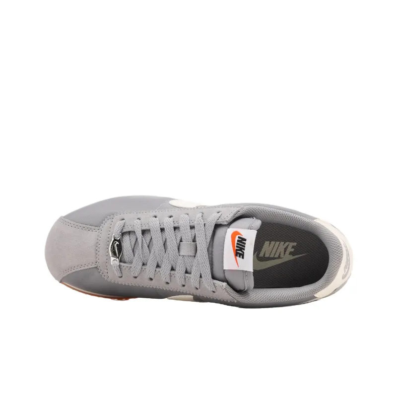 Nike Cortez Textile Cement Grey Gum Light Brown Safety Orange Sail Women's-2