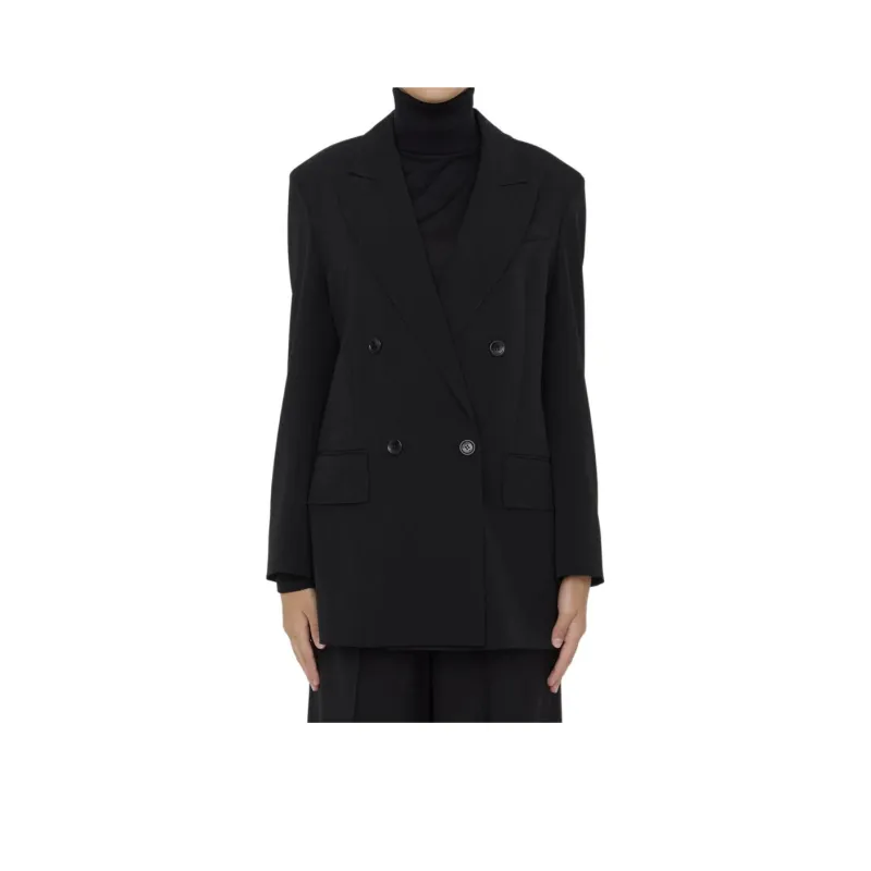 MaxMara Amaca Double Breasted Long Sleeved Jacket-0