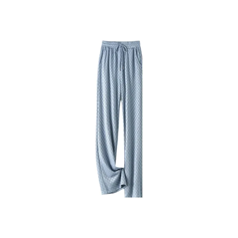 Mo Han Yi Mei Casual Pants Women's Blue-0