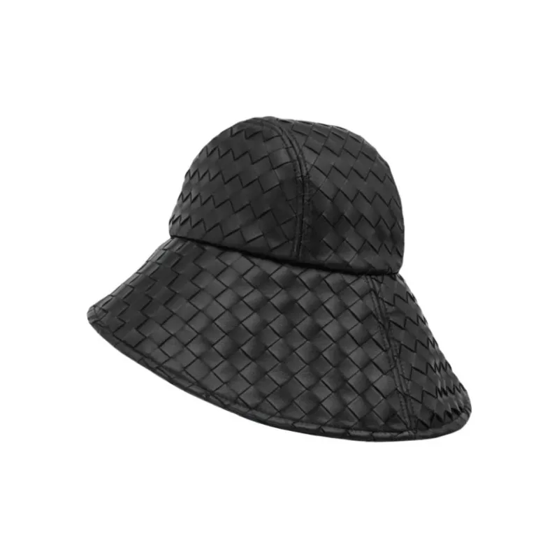 Bottega Veneta Lambskin, Leather Hats & Caps Women's Black-0