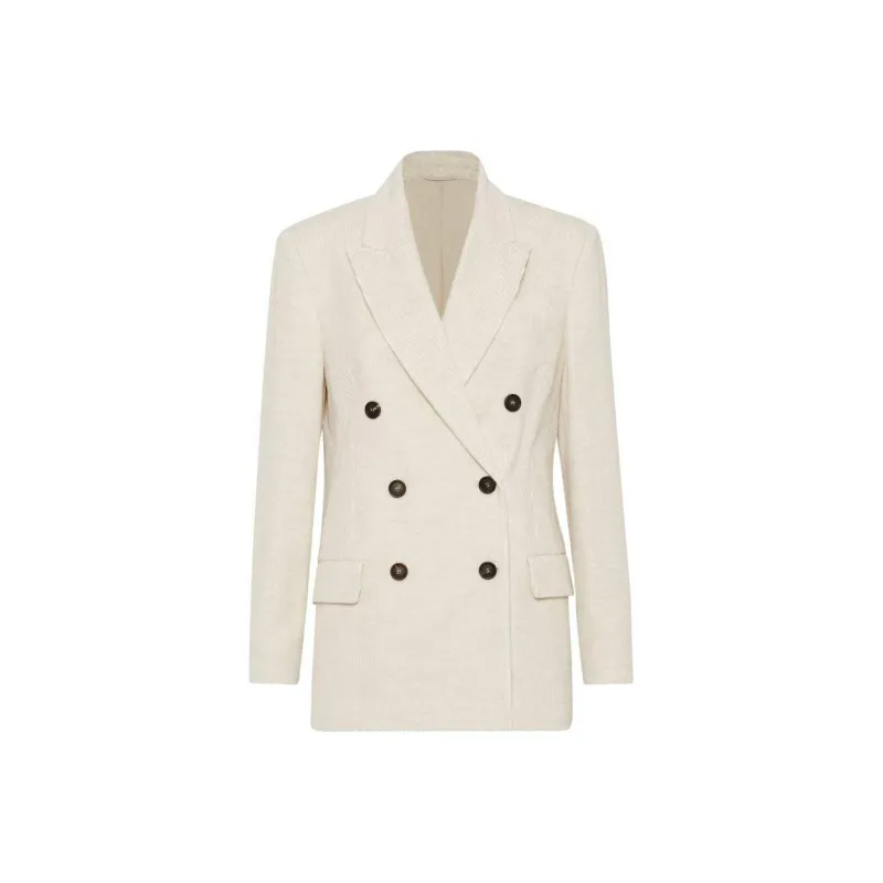 Brunello Cucinelli Corduroy Double breasted Blazer-0