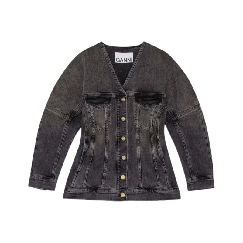 GANNI Tint Edge Denim Jacket-0
