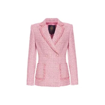 BESIONIA FW23 Business Suits Coats Women's Pink