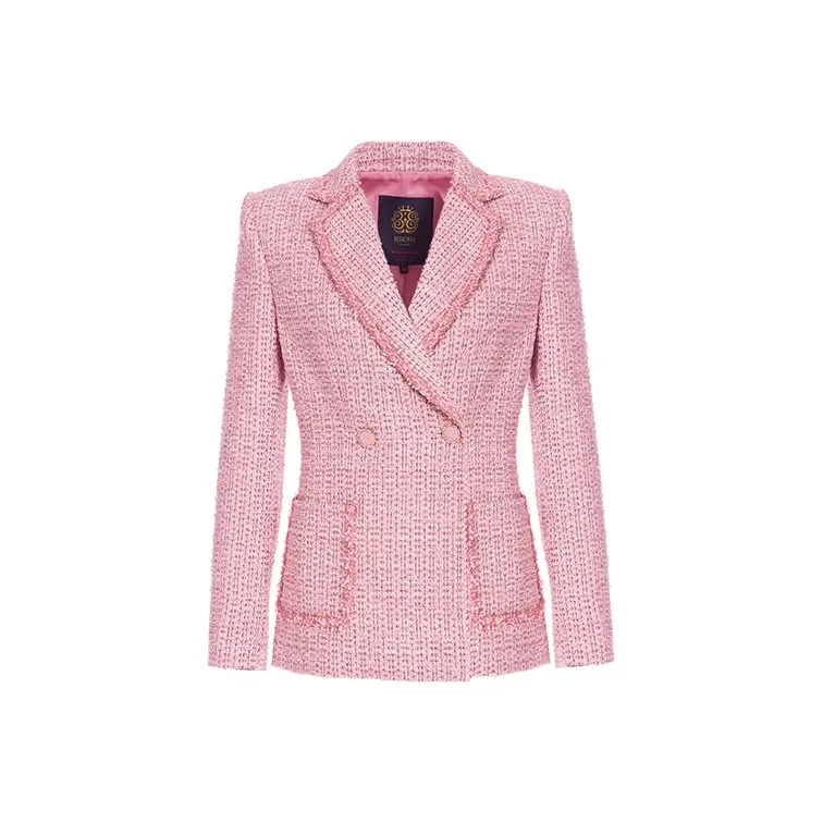 BESIONIA FW23 Business Suits Coats Women's Pink-0