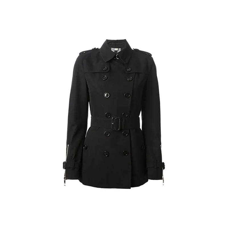 Burberry Trench Coats Women's Black-0