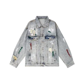JUFU Denim Jacket Unisex Light Blue