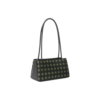 Shanghai Story Mulberry Silk And Brocade Shoulder Bag Medium Size Women's Avocado Green