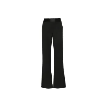 OFF-WHITE Satin-trim Wool Trousers