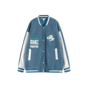B.Duck Velvet feel Coat Women's Navy Blue