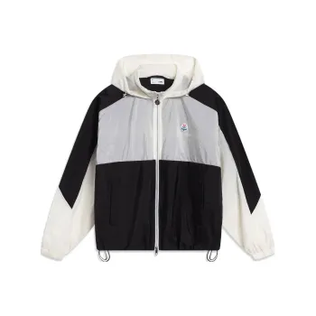 LiNing Sports Trend Series Trench Coat Women's Black & Ivory Multicolor
