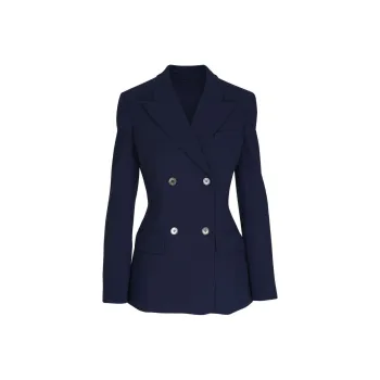 MICHAEL KORS Georgina Wool Serge Double Breasted Blazer