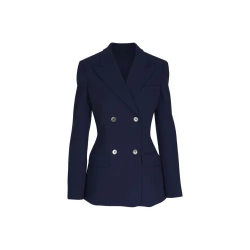 MICHAEL KORS Georgina Wool Serge Double Breasted Blazer