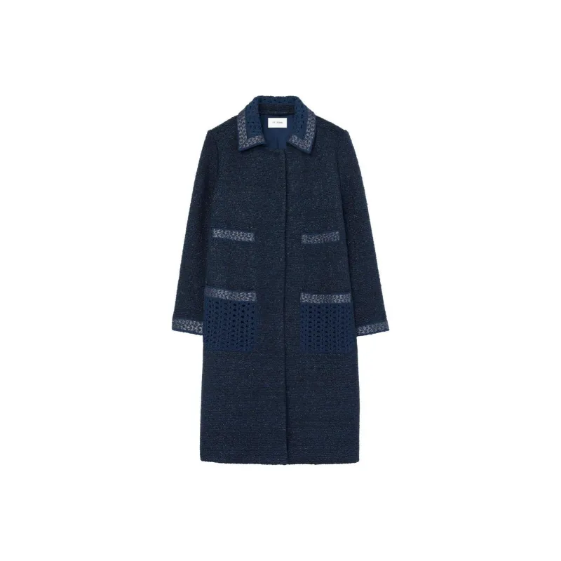 St. John Single-breasted Tweed Coat-0