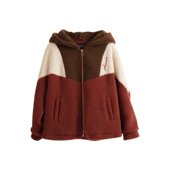 Olrain Velvet feel Coat Women's Maple Leaf Red