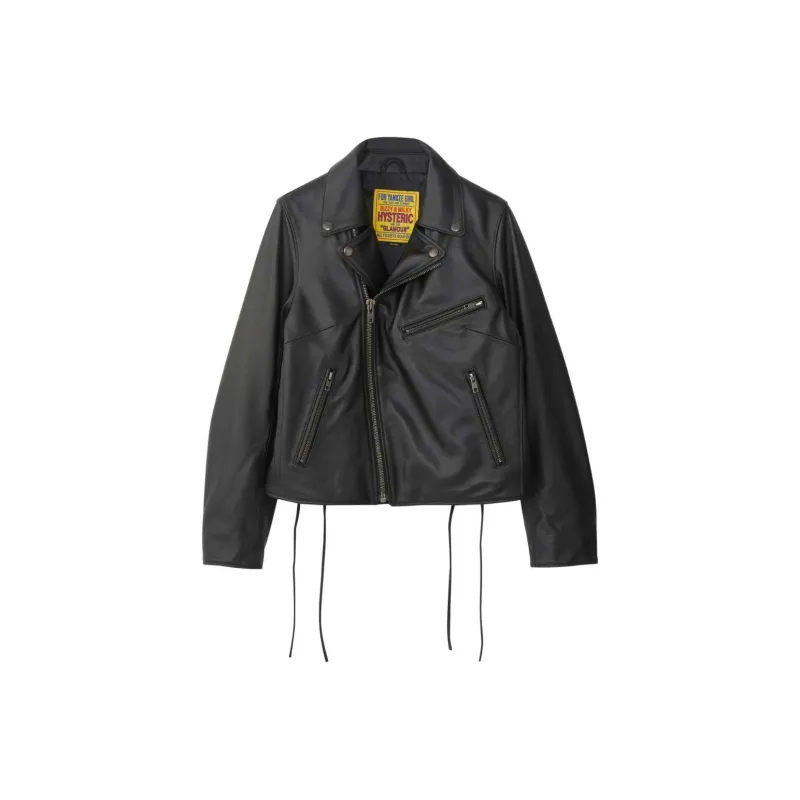 HYSTERIC GLAMOUR Leather Jacket Women's Black-0