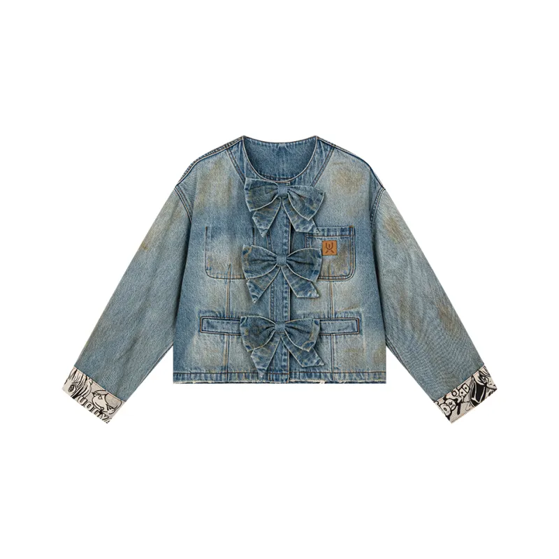 UOOYAA Denim Jackets Women's Denim Blue-0