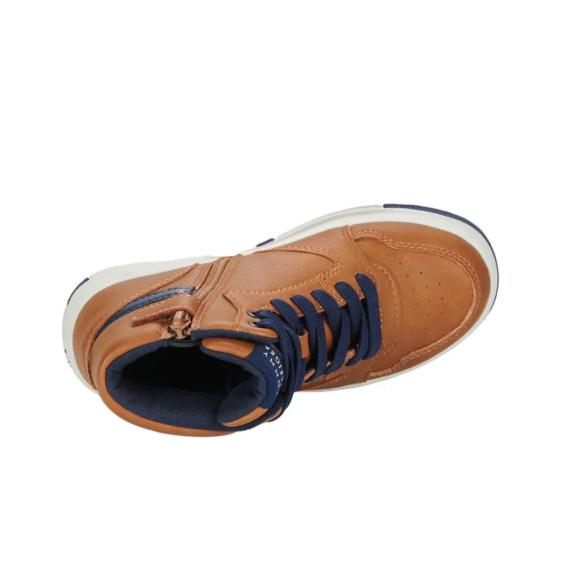 Tommy Hilfiger High Top Skateboard Shoes Women's Brown-3