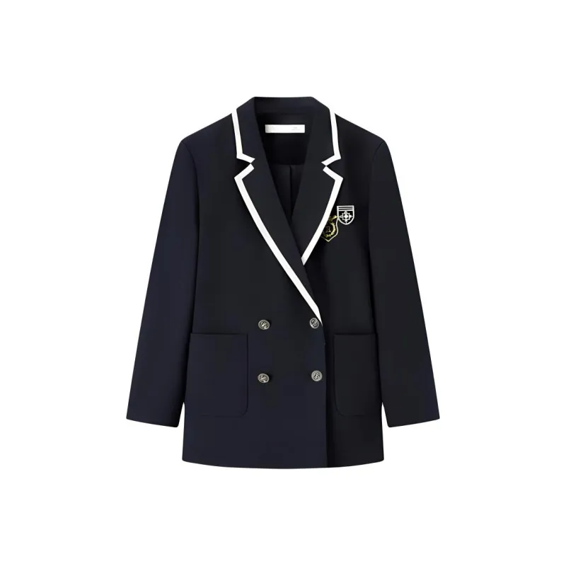EICHITOO Business Suit Women's Navy Blue & Accent-0