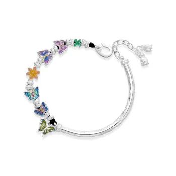 Silver Arashi Sterling Silver Bracelet 999 Fine Silver Women's