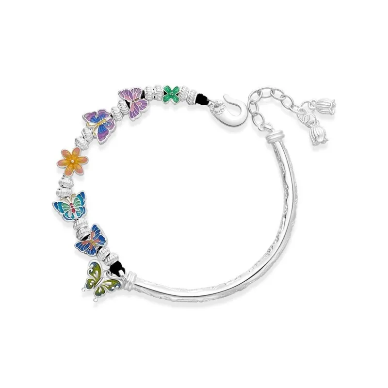 Silver Arashi Sterling Silver Bracelet 999 Fine Silver Women's-0