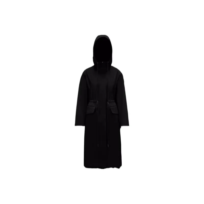 Moncler Trench Coats Women's Black-0