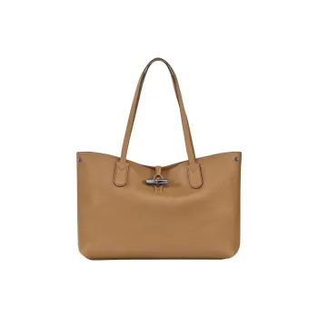 LONGCHAMP Roseau Essential Cow Leather Shoulder Bag Large Size Women's Tawny