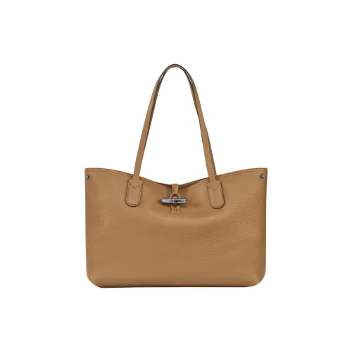 LONGCHAMP Roseau Essential Cow Leather Shoulder Bag Large Size Women's Tawny