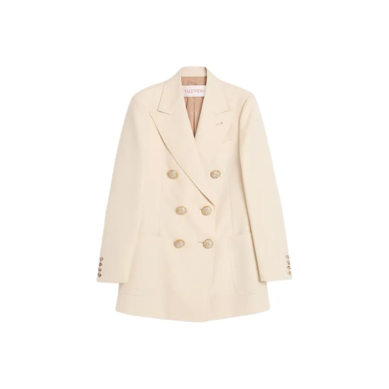 Valentino Double Breasted Tailored Blazer-0